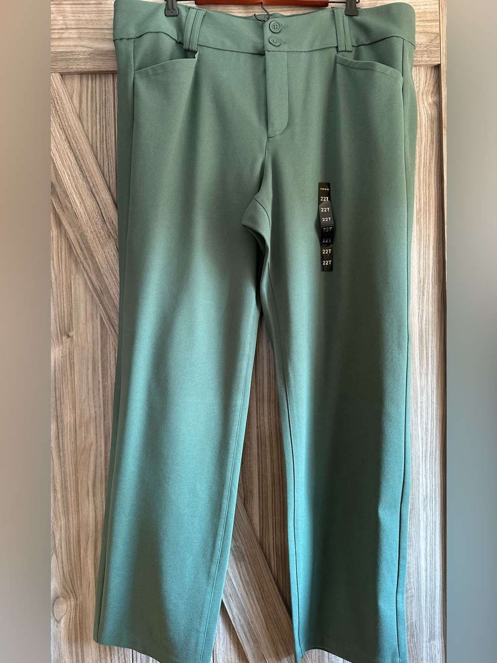 NWT Torrid Studio Luxe Ponte Straight Trouser Green 22W T tall long length